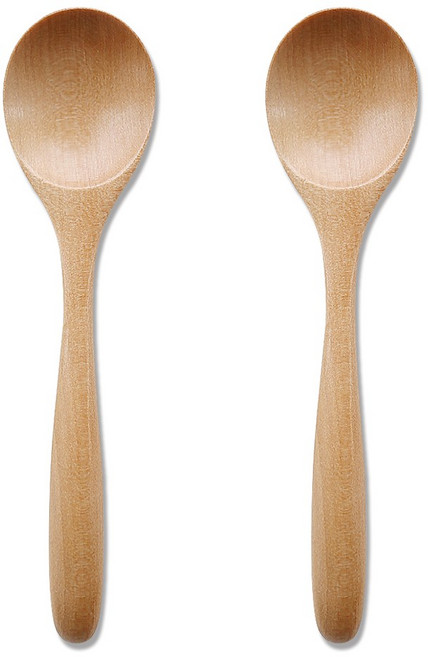 리숲 나무 시리얼스푼 우드 원목 팥빙수 수저 화채 스푼, 2개, 너도밤나무