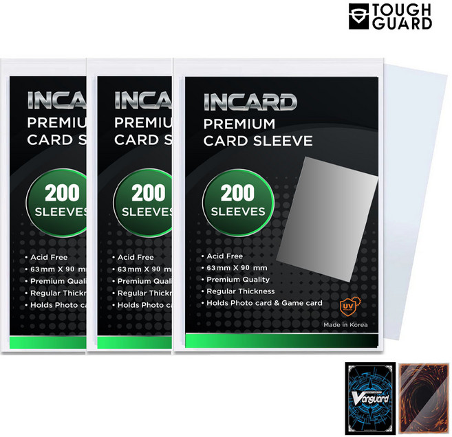 TG프로텍터 유희왕 뱅가드 카드 사이즈 1중 슬리브 63 x 90 mm 600매, 1개