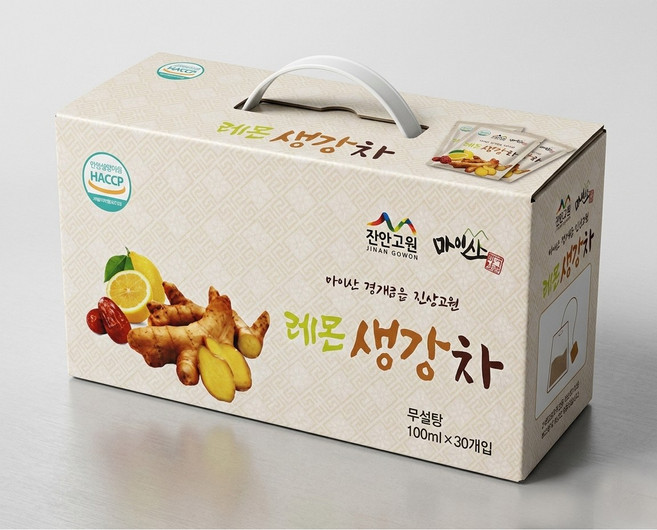 무설탕 레몬생강차 100ml, 1박스, 30개입