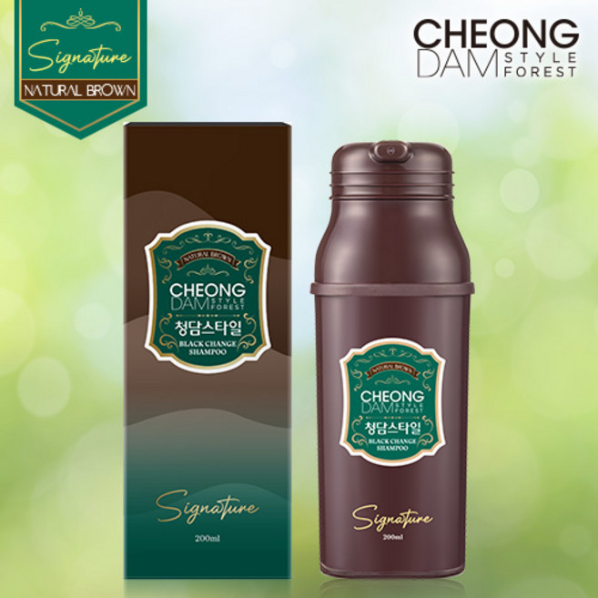 청담스타일 포레스트 블랙체인지 염색샴푸 시그니처 자연갈색, 1개, 200ml
