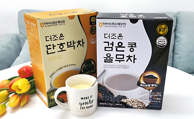 더조은 검은콩 율무차 단호박차 2개 검정콩 단호박 분말 선식스틱 서리태 미숫가루 식사대용