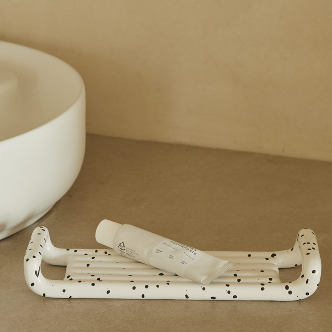 무드릭스 릭스 세라믹 디자인 트레이 다용도 받침대, 1개, 오레오