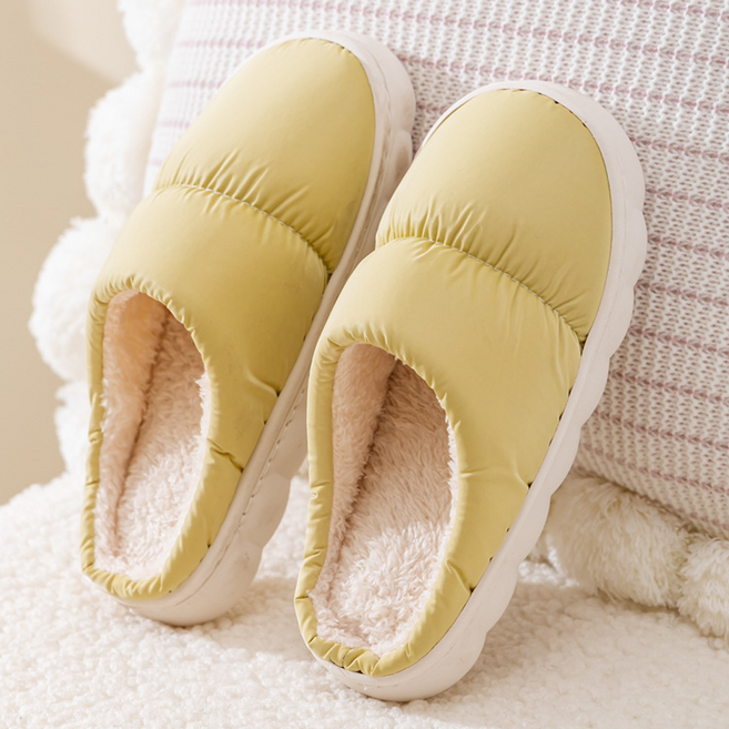 북마크 패딩 슬리퍼 따뜻한 겨울 방한 털 실내화 거실 사무실