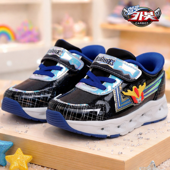 헬로카봇 불꽃 반짝이는 유아 운동화 신고벗기 편한 아동화
