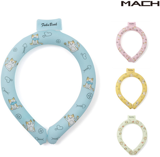 MACH 애니멀 아이스쿨넥 PCM 넥쿨러 냉목도리 목걸이 머플러 밴드 쿨스카프 얼음 등산용 야외 작업용, 엘로우, 1개