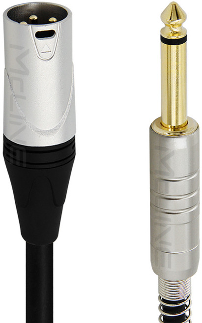 맥라인 TS to XLR 모노 5.5/6.3 - 캐논/숫 오디오 스피커 케이블 믹서 앰프 음향 연결선 McLine MC-HA24, 1개, 30cm