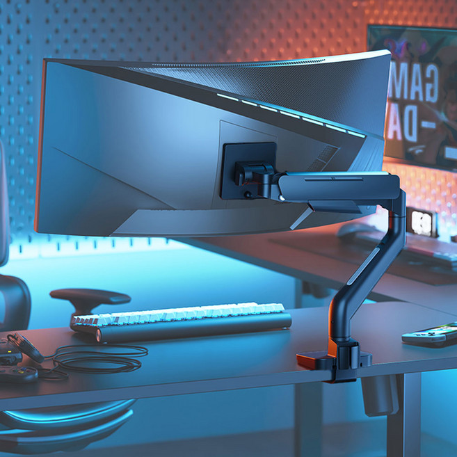 대형 고중량 49인치 48인치 47인치 45인치 43인치 42인치 와이드 싱글 모니터 고정 설치 걸이 거치대, 화이트