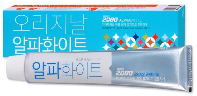 2080 알파화이트 오리지날 치약 90g, 3개