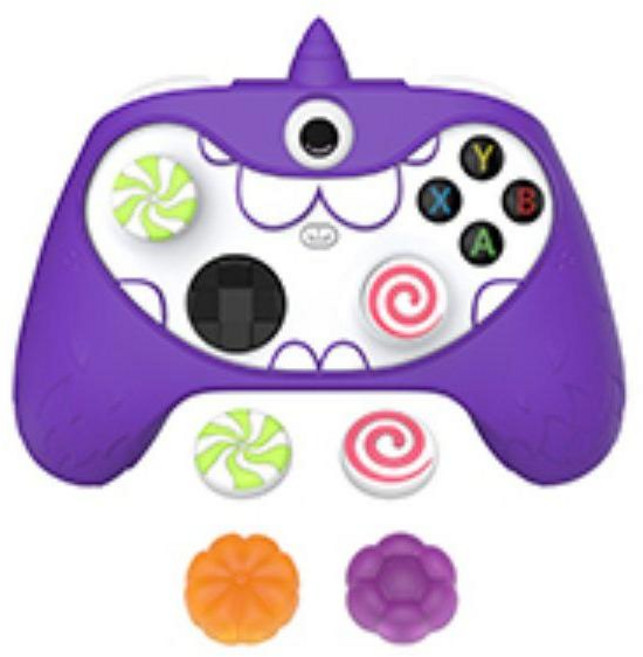 엑스박스 Xbox Series X/S 컨트롤러 실리콘 보호 케이스 도꺠비 커버 로커캡 세트, X3 히즈루 퍼플 컨트롤러