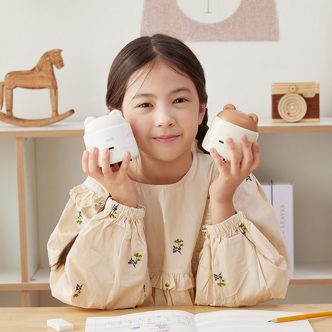 노르잇 데스크 지우개 청소기, 1개, 베이지브라운