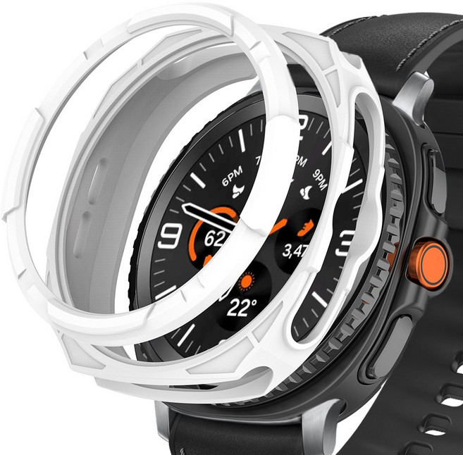 더조은셀러 갤럭시워치8 클래식 호환 아머 베젤링 케이스, 화이트