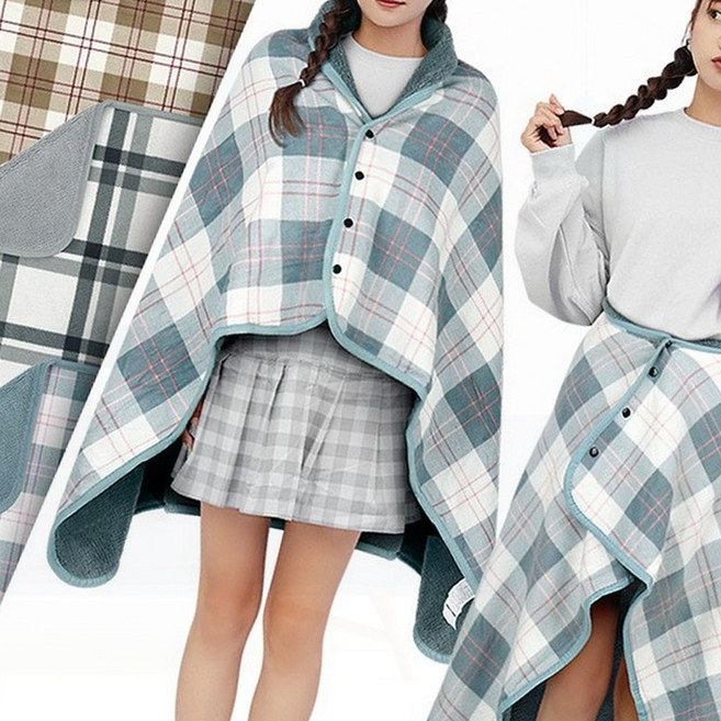 똑딱이 입는 담요 캠핑용 차량 무릎 후드 귀여운 망토 보온 액세서리 스마트