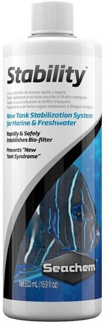 Seachem Stability 全效硝化菌，淡海水適用，建立生物過濾，預防新缸症候群, 250ml, 1瓶