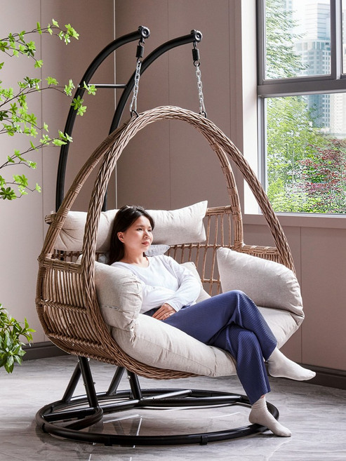 야외 그네 흔들 의자 테라스 벤치 카페 펜션 전원주택 흔들의자 인테리어, 2 B