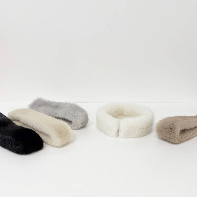 쁘띠 밍크 머플러 쥬얼리 자석 여밈 겨울 넥워머