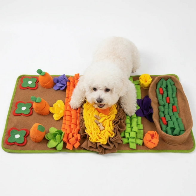 나다온 강아지 당근 노즈워크 담요 매트, 단일, 1개