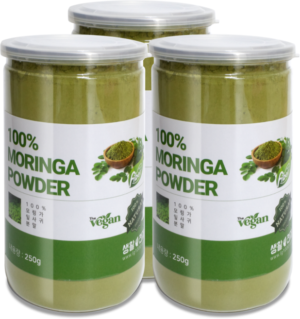 모링가 분말 모링가잎 가루 파우더, 3개, 250g