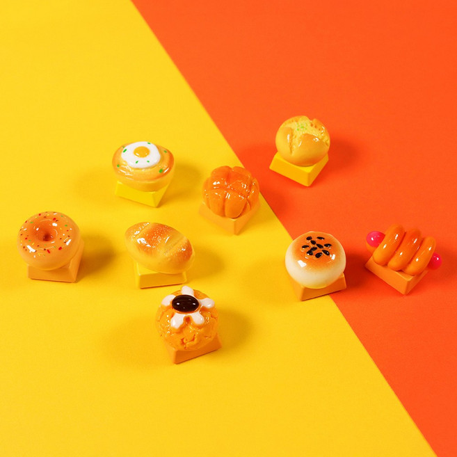 빵모양 캐릭터 기계식 키보드 포인트 키캡 8종, 계란빵, 계란빵, 계란빵, 이미지참조