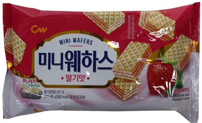 미니웨하스 딸기, 80g, 1개