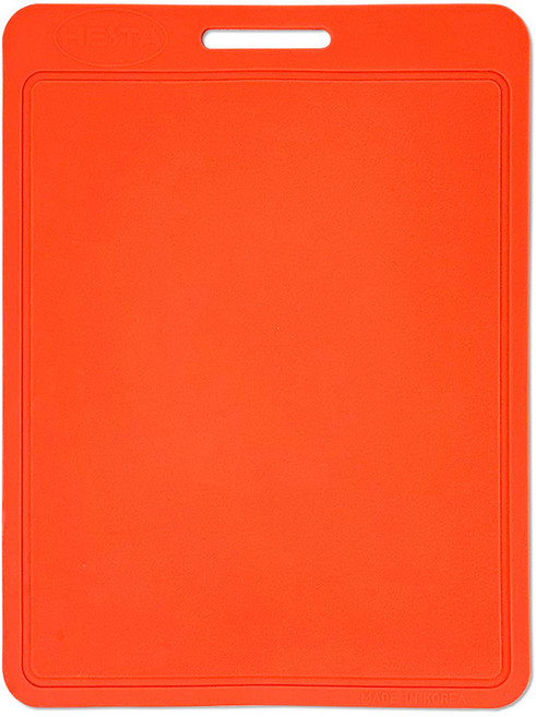 헤스타 국산100% 실리콘 도마 양면 이유식도마 식세기 식기세척기 열탕세척 사용가능, 오렌지, 1개