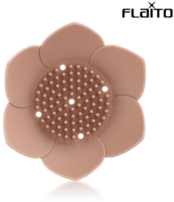 플라이토 플라워 국산 실리콘 비누받침 물빠짐 비누받침대 거치대 트레이, 브릭레드, 1개