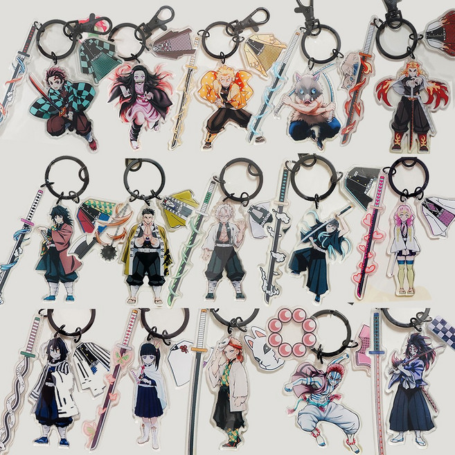 귀멸의칼날 검 키링 귀칼 키링 무이치로 기유 칼, 11. 오바나이, 1개, 귀칼 검