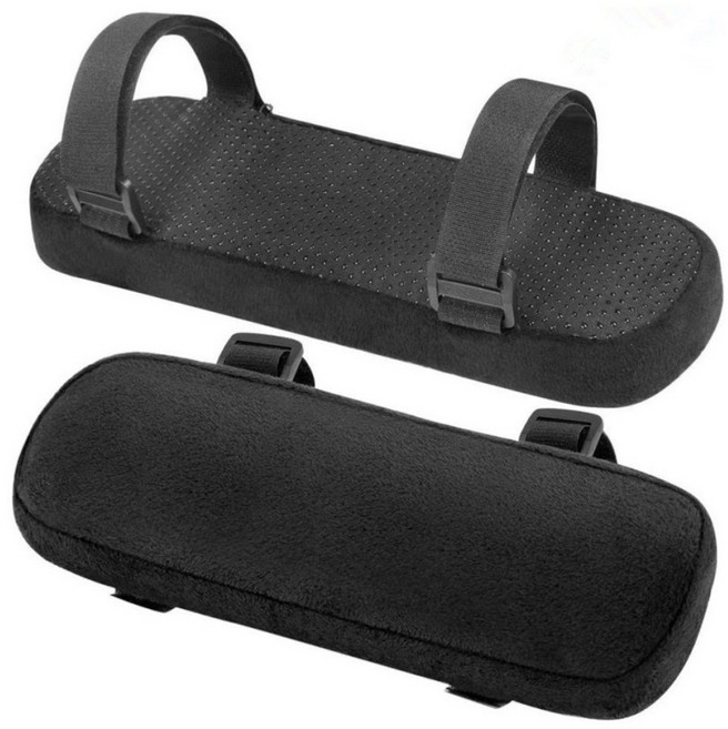 [VITALO] 의자 팔걸이 팔꿈치 팔받침 쿠션 2개입 PGC1015, 01.블랙(2개입)