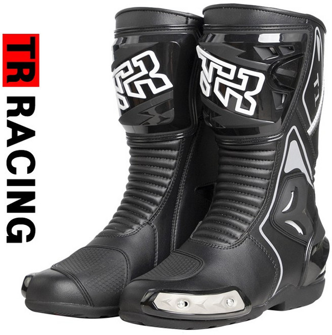 TR레이싱 GLC T1 4계절 바이크 롱부츠 오토바이부츠 바이크신발 라이더 스니커즈, GLC T1 롱부츠 블랙, 40