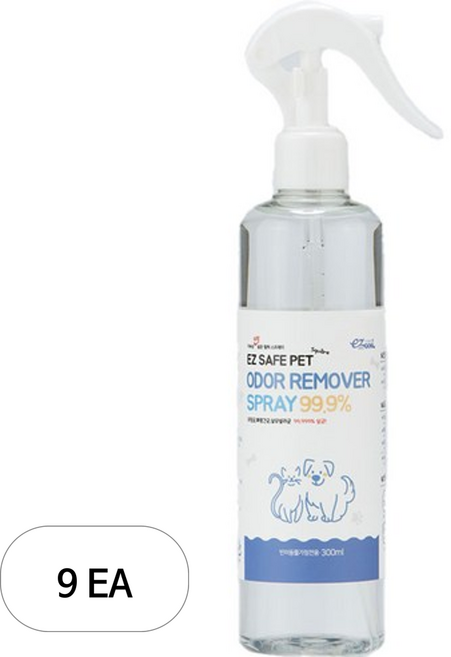 이지세이프펫 반려동물 가정 전용 무향 살균 탈취제, 9개, 300ml