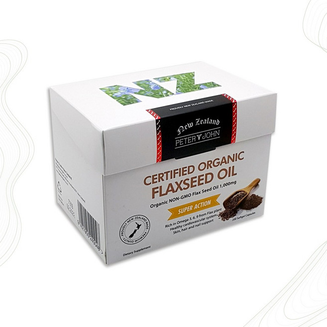 PJ 직구 뉴질랜드 천연 유기농 아마씨 오일 영양, 1개, 200정