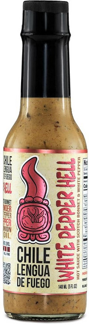 핫 소스 | 칠레 렌구아 데 푸에고 (3팩 하바네로), White Pepper Hell, Pack of 2