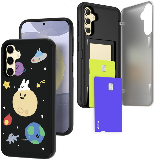 베스티아 갤럭시 S24 (S921) 디자인 마그네틱 간편 카드수납 도어 범퍼케이스