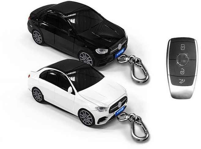 키커버 홀더 조명 자동차모형 제품 악세사리 차키 키케이스, 상세페이지 참고, 3. 흰색 벤츠 E클래스 (조명X 명판X)