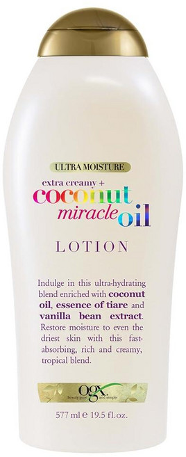 OGX 엑스트라 크리미 코코넛 미라클 오일 바디로션 577mL, OGX 엑스트라 크리미 코코넛 미라클오일 바디로션 57, 1개