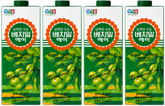 정식품 담백한 베지밀A 베지밀에이 950ml 4개