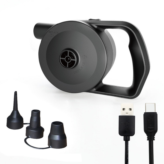 위크나인 600W 고출력 가정용 전동 공기주입기 초강력 다붐 에어펌프, 무선 USB형, 무선 에어펌프 건 1개