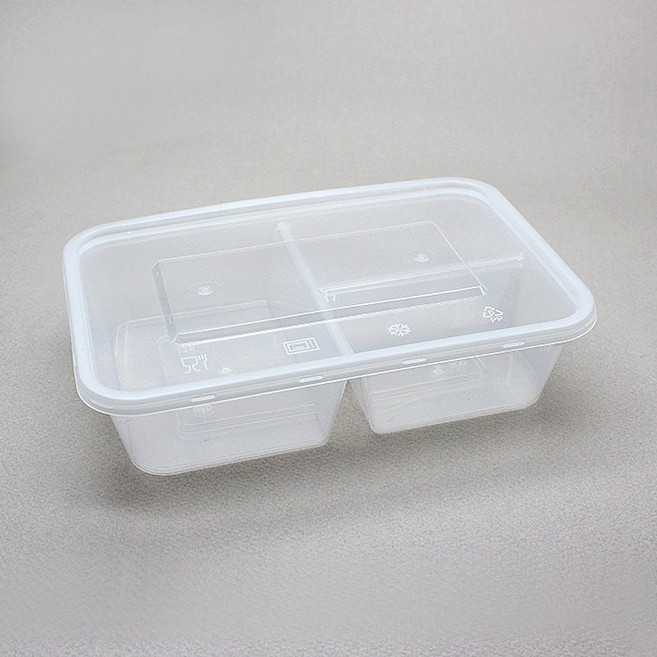 더팩 SZ-L500 3칸 내열도시락 내열용기 사각내열용기 100개 300개, 1세트