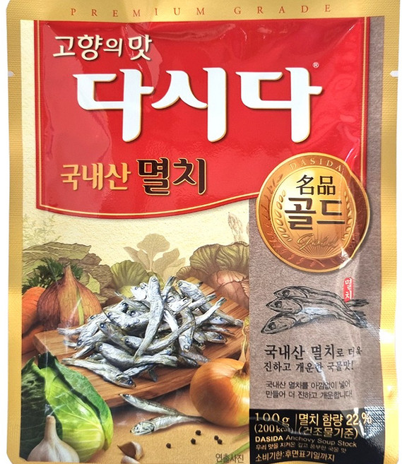 (실온)[CJ제일제당]다시다명품골드멸치, 100g, 10개