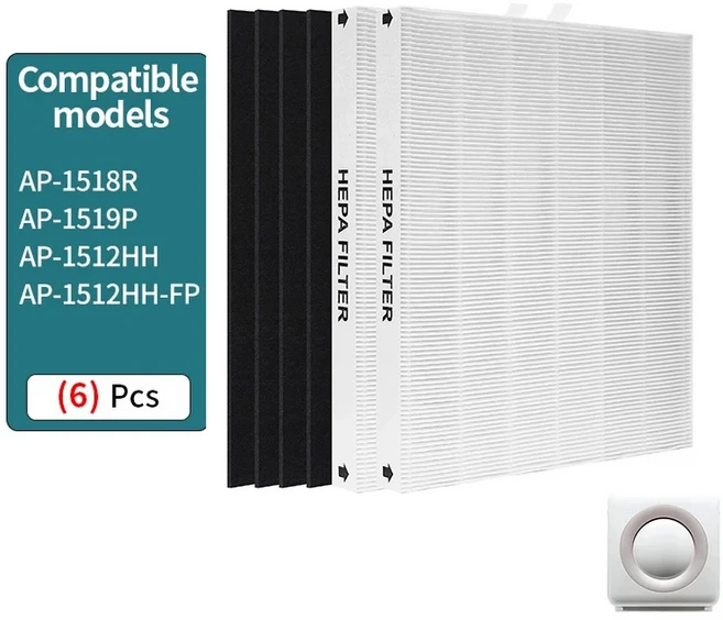 AP-1512HH True HEPA 교체 필터 Coway Airmega AP-1512HHAP-1512HH-FPAP-1518RAP-1519PNO와 호환 가능 # 33, 01 AP-1512-2-4