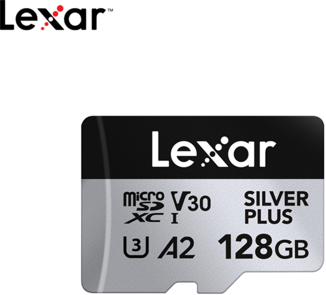 렉사 Lexar SILVER PLUS microSD Card UHS-I 마이크로SDXC 카드, 1개, 128GB