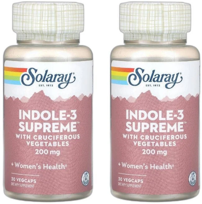 솔라레이 인돌-3 수프림 200mg 베지 캡슐 30정 2병 - 쿠팡