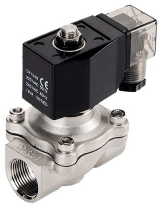 1/2 3/4 1 2 정상 폐쇄 전동 솔레노이드 밸브 물 24v 230v 스테인리스 IP65 DIN 코일 고온, 01 NBR-Seal, 07 220VAC, 06 1-1/2