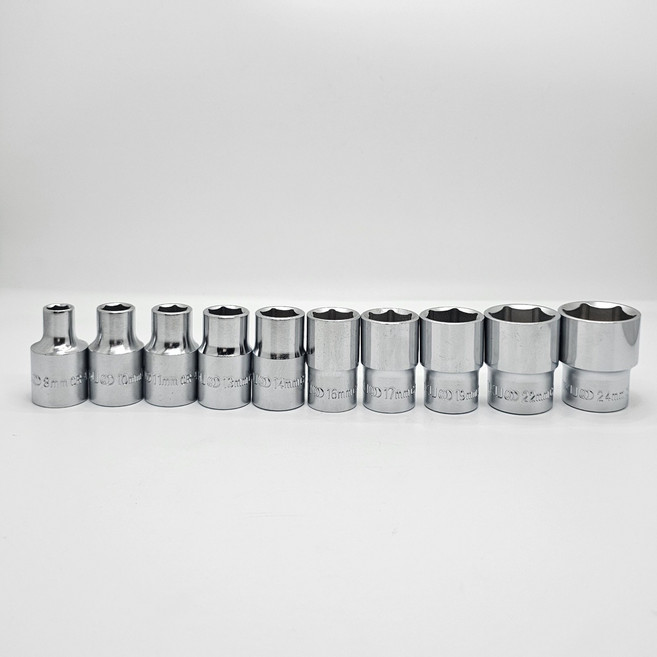 도쿠 숏 복스알 3/8인치 6mm-23mm 핸드소켓 철 육각소켓 복스다마 임팩, 1개, 3/8 X 17mm