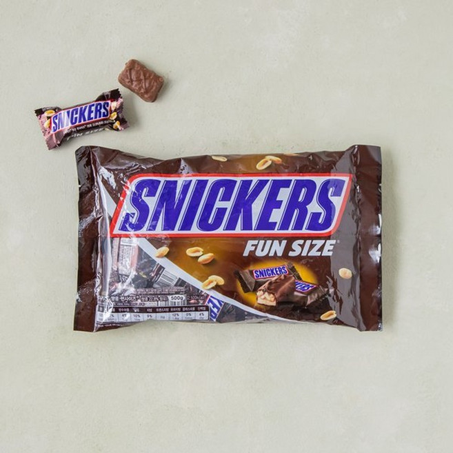 스니커즈 땅콩 펀사이즈 500g 대용량 사무실 간식, 1, 20g