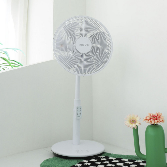 인더스 BLDC 저소음 리모컨 스탠드 선풍기 가정용 7엽날개, IN-D14R