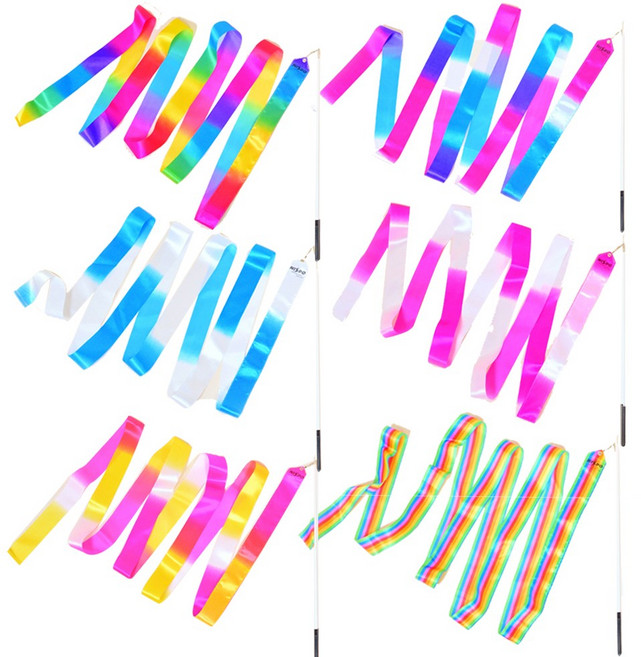 니스포 리듬체조 리본 멀티컬러- P.W 사이즈선택, PW_4m, 1개