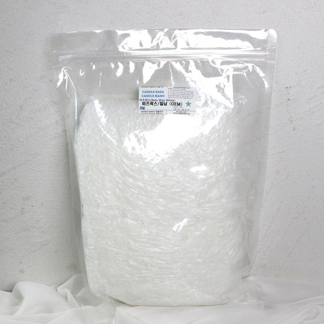 캔들바다 비즈왁스 밀납(화이트), 1kg