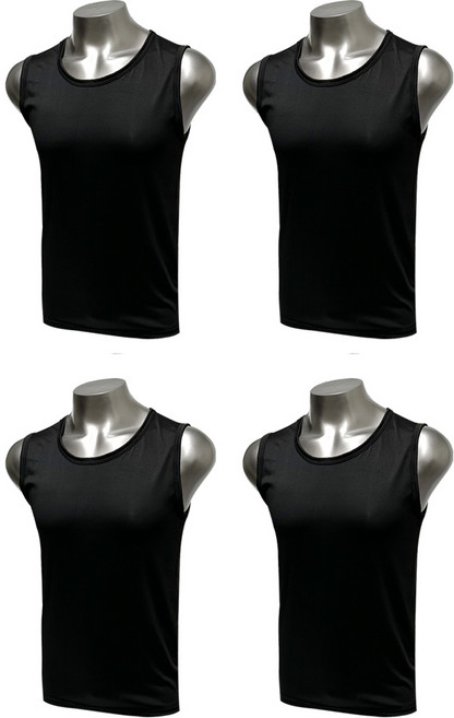 인따르시아 남성 폴리 머슬핏 민소매 런닝 4종