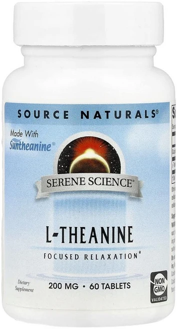 소스 내추럴스 세린 사이언스 L-테아닌 Source Naturals Serene Science® L-Theanine 60정, Source Naturals, Serene Scienc - 쿠팡