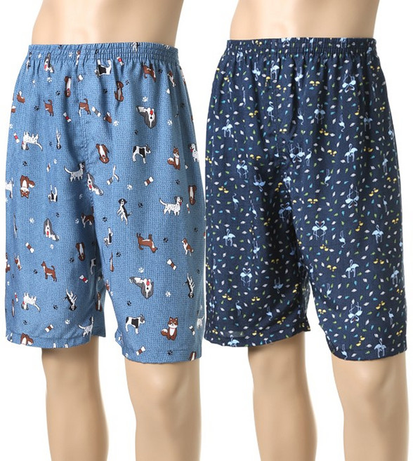 캐리루시 남성용 인견 잠옷 5부 바지 2p